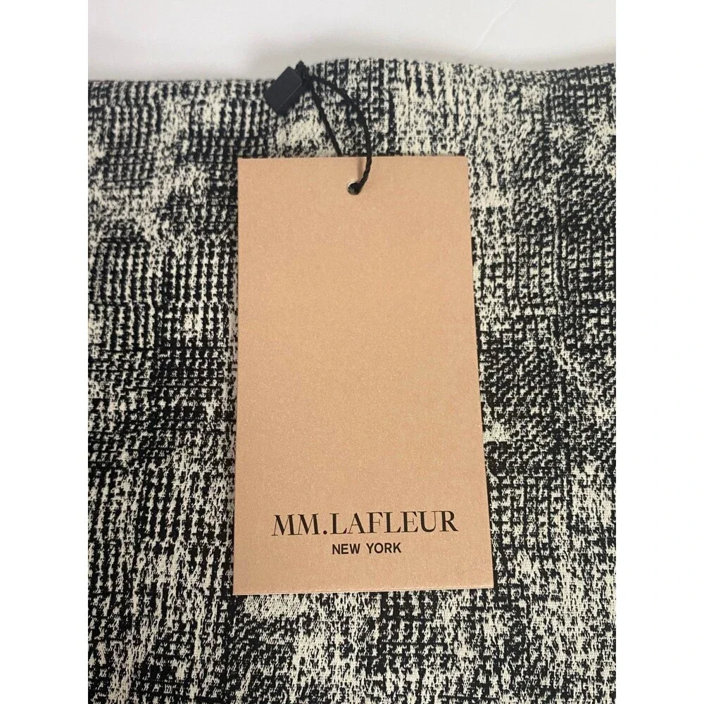 MM LaFleur New York Noho Crackle Pencil Skirt Size 8 Lined Black White NWT